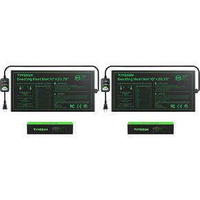 VIVOSUN Seedling Heat Mat with Self-Adjusting Dual Digital Display Temperature Controller, 10"x20.75" Waterproof Plant Heating Pad for Germination, Hydroponics, Brewing, Breeding, and Greenhouses in Saudi Arabia