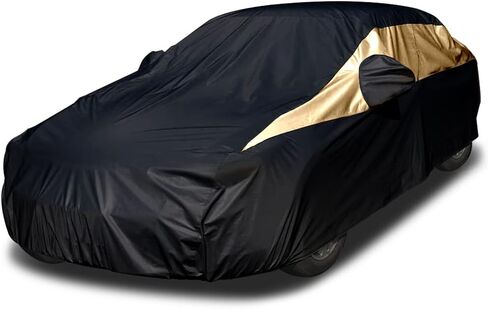 Titan Jet Black Poly 210T Car Cover for Mid-Size SUV 188-206". Waterproof, UV Protection, Scratch Resistant, Driver-Side Zippered Opening. Fits Explorer, Grand Cherokee and More. in Saudi Arabia
