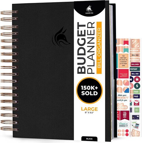 Clever Fox Budget Planner & Monthly Bill Organizer with Pockets. Expense Tracker, Budgeting Journal & Financial Book. Large, 8x9.5" (Purple) in Saudi Arabia