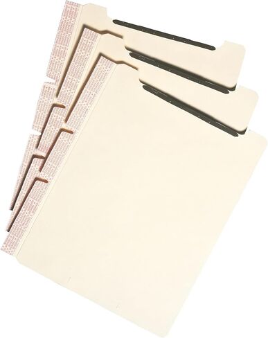 Smead Self-Adhesive Folder Divider, 1" Twin Prong Fastener, Letter Size, Manila, 25 per Pack (68025) in Saudi Arabia