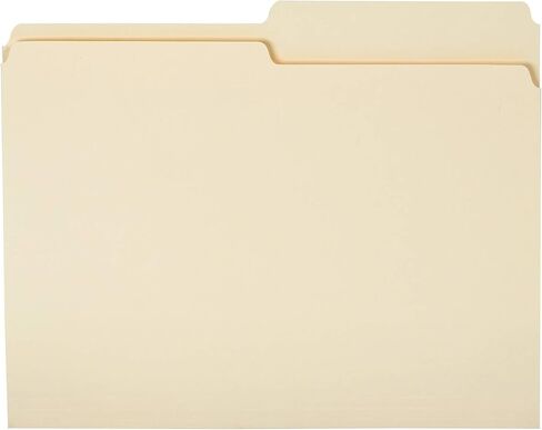 مجلدات ملفات Amazon Basics - 1/2 علامة تبويب، مانيلا، حجم Letter، 36 حزمة in Kuwait