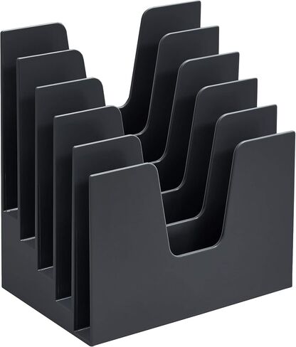 Acrimet Incline Desk File Sorter Step 5 Sections Heavy Duty (Black Color) in Saudi Arabia