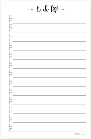 321Done To Do List Notepad for Planner Refill Pages – Made in USA - 50 Sheets (5.5x8.5) To-Do's Tear Off, Planning Memo Pad, Checklist Notes Left Hole Punch Margins - Simple Script College-Ruled in Saudi Arabia