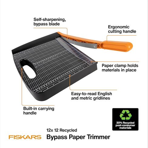 Fiskars 01-005452 Recycled Bypass Trimmer, 12 Inch,Black in Saudi Arabia