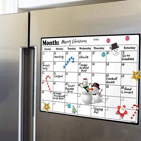 Fridge Calendar Magnetic Dry Erase Calendar Whiteboard Calendar for Refrigerator Planners 16.9 Inches X 11.8 Inches in Saudi Arabia