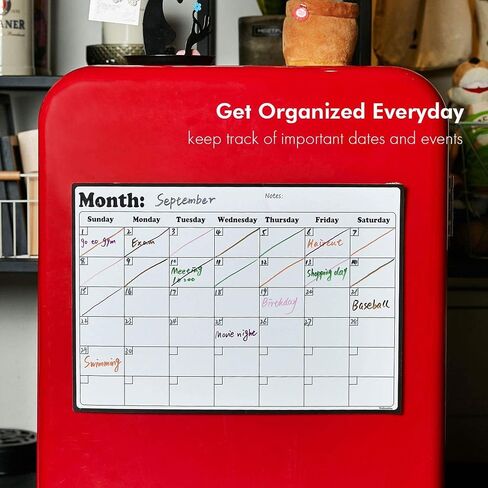 Fridge Calendar Magnetic Dry Erase Calendar Whiteboard Calendar for Refrigerator Planners 16.9 Inches X 11.8 Inches in Saudi Arabia