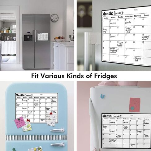Fridge Calendar Magnetic Dry Erase Calendar Whiteboard Calendar for Refrigerator Planners 16.9 Inches X 11.8 Inches in Saudi Arabia