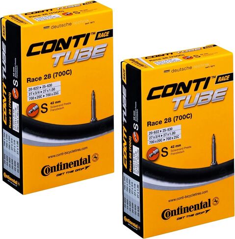 Continental Race 28 700x20-25c Bicycle Inner Tubes - 42mm Long Presta Valve - 2 Pack in Saudi Arabia