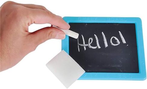 The Dreidel Company Neon Chalkboard Set Includes Board, Chalk, and Eraser, Educational Learning, Kids Prizes, Prize Giveaways, Party Favors - Assorted Colors (4-Pack) in Saudi Arabia