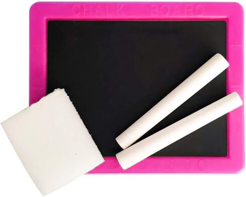 The Dreidel Company Neon Chalkboard Set Includes Board, Chalk, and Eraser, Educational Learning, Kids Prizes, Prize Giveaways, Party Favors - Assorted Colors (4-Pack) in Saudi Arabia