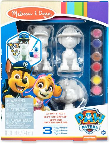 Melissa & Doug PAW Patrol Craft Kit - 3 Decorate Your Own Pup Figurines - Painting Kit, Toy Figures, Arts And Crafts Activity For Kids Ages 6+ in Saudi Arabia