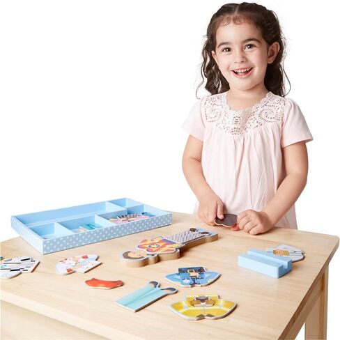Melissa & Doug Julia Magnetic Dress-Up Wooden Doll Pretend Play Set (25+ pcs) in Saudi Arabia