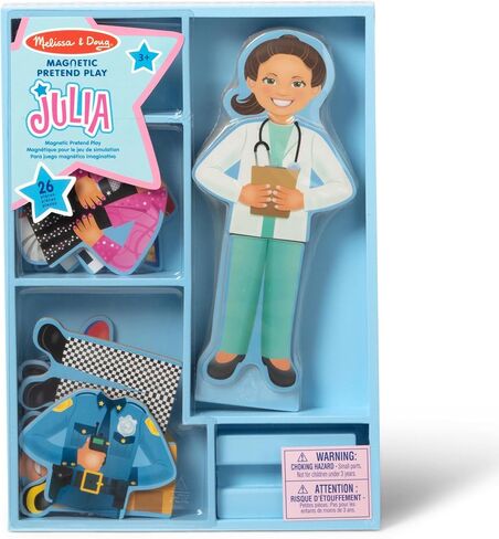 Melissa & Doug Julia Magnetic Dress-Up Wooden Doll Pretend Play Set (25+ pcs) in Saudi Arabia