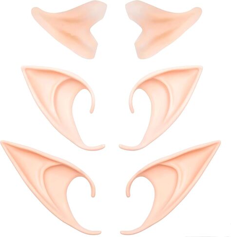GREAT&LUCKY Cosplay Fairy Pixie Elf Ears - Soft Pointed Tips Anime Party Dress Up Costume Masquerade Accessories for Halloween Christmas Party in Saudi Arabia