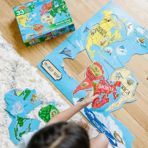 Melissa & Doug World Map Jumbo Jigsaw Floor Puzzle (33 pcs, 2 x 3 feet) in Saudi Arabia