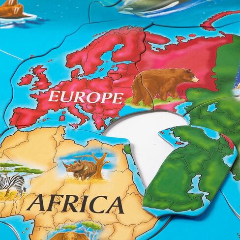 Melissa & Doug World Map Jumbo Jigsaw Floor Puzzle (33 pcs, 2 x 3 feet) in Saudi Arabia