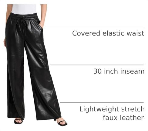 Good American Women's Leather Wide Leg Pants in Saudi Arabia