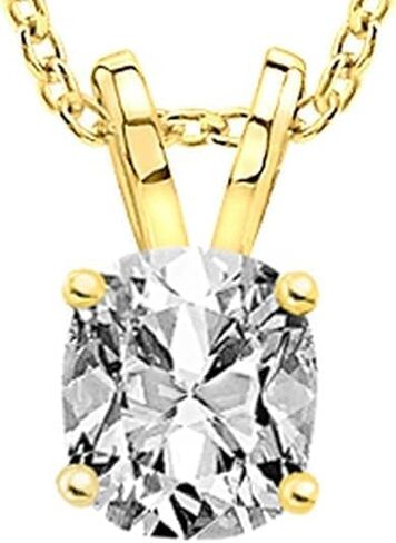 IGI Certified LAB-GROWN Cushion Cut Diamond Pendant Necklace 4 Prong Premium Collection (E-F Color, SI1-SI2 Clarity) + 16" 14K Gold Chain in Saudi Arabia