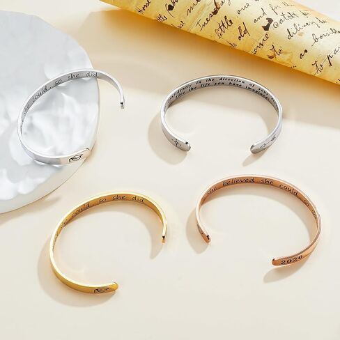 Graduation Gifts for Her 2024 - Inspirational Graduation Bracelets Class of 2024 She Believed She Could So She Did Bracelets Cuff Bracelet 2024 Graduation Gifts for Her College Graduation Gifts in Saudi Arabia