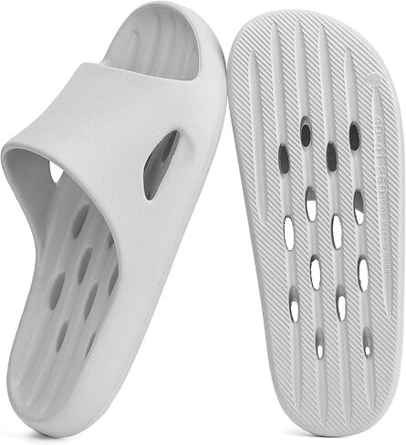 Mens Shower Shoes With Holes Dry Quickly Bath Slippers Womens Non Slip Indoor Home Bedroom Pool Spa Guest College Dorm in Saudi Arabia