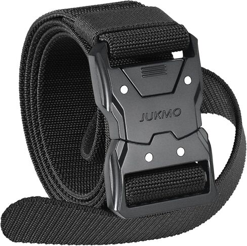 JUKMO Quick Release Tactical Belt, Military Work 1.5" Nylon Web Hiking Belt with Heavy Duty Seatbelt Buckle in Saudi Arabia