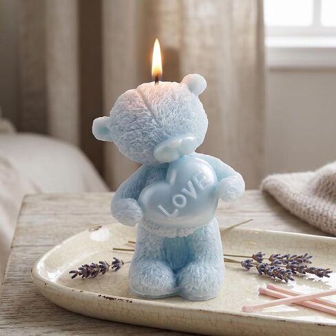 Bear Candle Mold Bear Silicone Candle Molds Animal Resin Casting Mold for Candles Making Aromatherapy Candles Handmade Wax Home Decor in Saudi Arabia