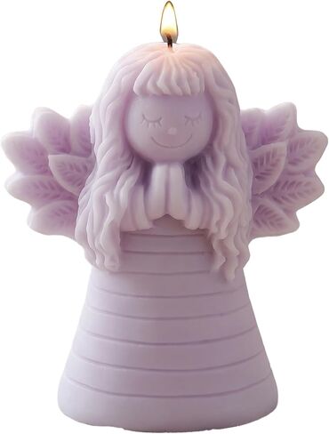 Angel Wings Girl Candle Mold Praying Girl Silicone Candle Molds for Candles Making Resin Casting Aromatherapy Candles Handmade Wax Home Decor in Saudi Arabia
