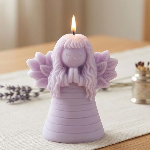 Angel Wings Girl Candle Mold Praying Girl Silicone Candle Molds for Candles Making Resin Casting Aromatherapy Candles Handmade Wax Home Decor in Saudi Arabia