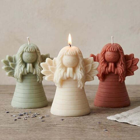 Angel Wings Girl Candle Mold Praying Girl Silicone Candle Molds for Candles Making Resin Casting Aromatherapy Candles Handmade Wax Home Decor in Saudi Arabia