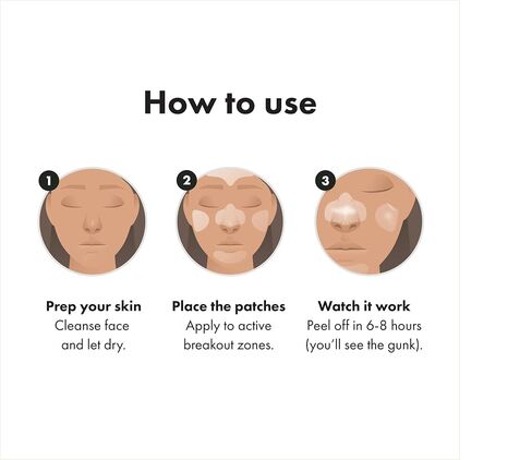 Mighty Patch Face from Hero Cosmetics - XL Hydrocolloid Face Mask for Acne, 5 Large Pimple Patches for Zit Breakouts on Nose, Chin, Forehead & Cheeks - Vegan-Friendly, Not Tested on Animals (1 Count) in Saudi Arabia