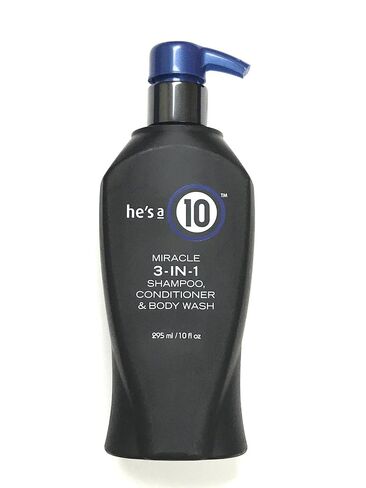 إنه 10 Haircare He's A Miracle 3-in-1 Shampoo، مكيف وغسيل الجسم، 10 أونصة in Kuwait