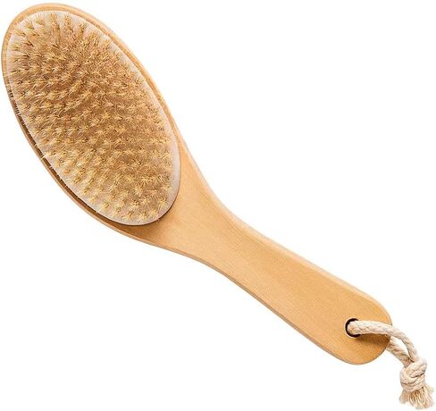 100% Natural Boar Bristle Body Brush with Contoured Wooden Handle by TOUCH ME in Saudi Arabia