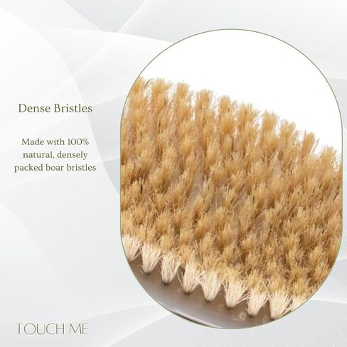 100% Natural Boar Bristle Body Brush with Contoured Wooden Handle by TOUCH ME in Saudi Arabia