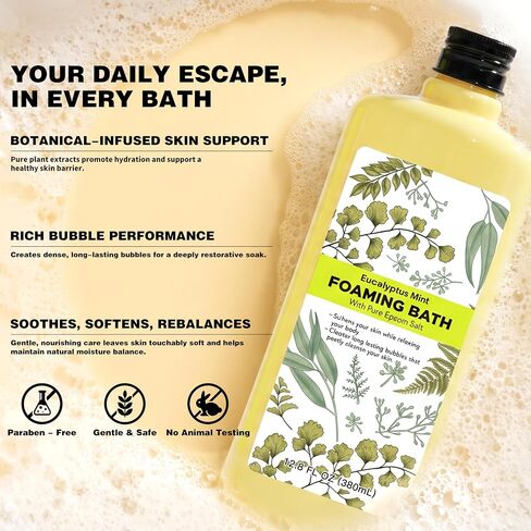 Bubble Bath for Women Adults, Scented Bubble Bath Spa Gift Set for Women Relaxing, 4 Pack Bubble Bath with Shower Gel, Ladies Foaming Bath Variety in Saudi Arabia