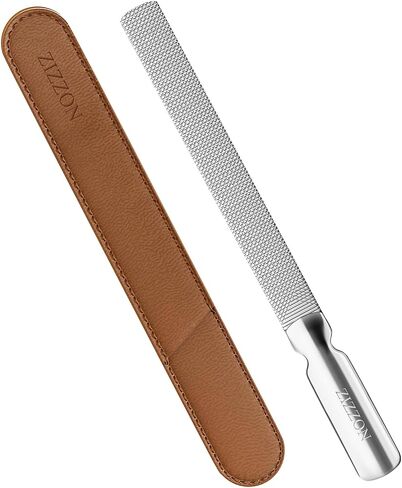 ZIZZON Professional Stainless Steel Nail Files Double Sided for Women and Men, Heavy Duty Reusable Manicure Filer for Natural Nails, Great for Home Salon or Travel Use in Saudi Arabia