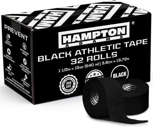 Hampton Adams | As Seen on Shark Tank | 3-Pack White Athletic Sports Tape – Very Strong Easy Tear NO Sticky Residue Best Tape for Athlete & Medical Trainers in Kuwait