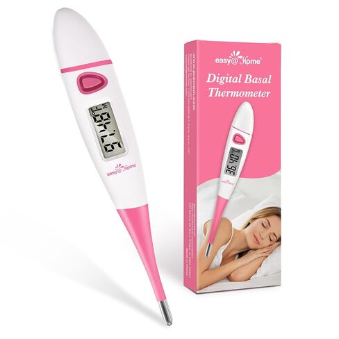 Easy@Home Basal Body Thermometer: BBT for Fertility Prediction with Memory Recall - Accurate Digital Basal Thermometer for Temperature Monitoring with Premom App - EBT-018 (Pink) in Saudi Arabia