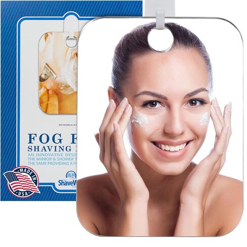 Original Anti-Fog Shaving Mirror | Fogless Bathroom Shower Mirror with Handheld Option for Men and Women | Hanging Shower Mirror Includes Long-Lasting Removable Adhesive Hook in Saudi Arabia