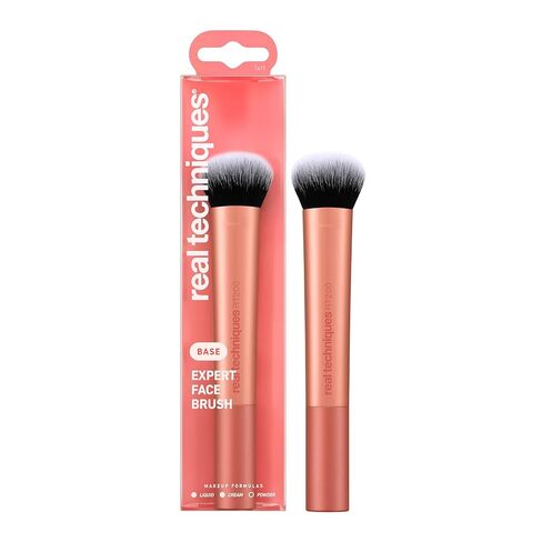Real Techniques Professional Foundation Makeup Brush for Even Streak Free Application, Orange, (Pack of 4) in Saudi Arabia