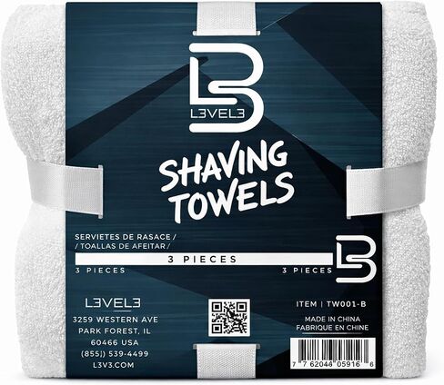 Level 3 Face Towels - Barber and Salon Hair Stylist White Cotton Cloth - Soft, Light and Absorbent in Saudi Arabia