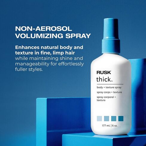 RUSK Designer Collection Thick Body and Texture Amplifier, Gives Hair Incredible Body, Creates Texture and Volume, Anyone with Fine, Limp, Lazy Hair in Saudi Arabia