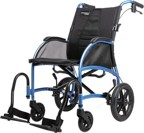 Strongback Mobility Excursion Lightweight Foldable Transport Chair, Ultra Lightweight Folding Wheelchair with Built-in Adjustable Lumbar Support, Promotes a Healthy Spine for Adults and Seniors in Saudi Arabia