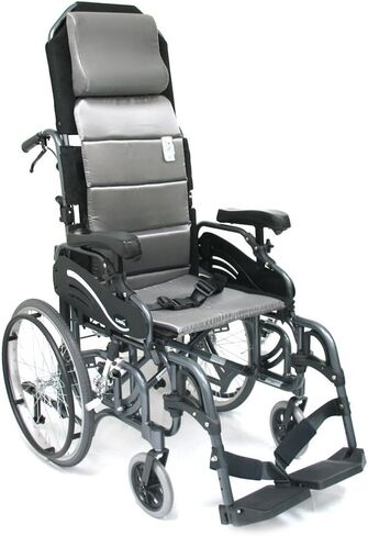 Karman Healthcare VIP515-16 Foldable Tilt in Space, Diamond Black, 20" Rear Wheels and 16" Seat Width in Saudi Arabia