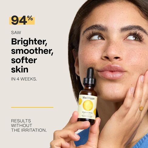 Mad Hippie Vitamin C Serum for Face with Hyaluronic Acid, Vitamin E & Ferulic Acid - Vitamin C Face Serum for Women/Men, Skin-Brightening Serum, 1.02 Fl Oz (Pack of 2) in Kuwait