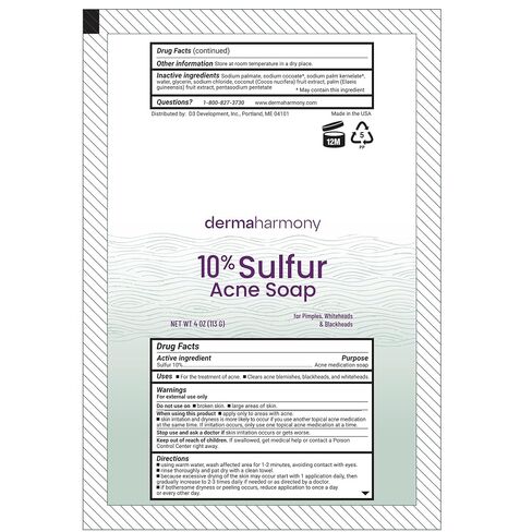 قالب صابون حب الشباب ديرماهارموني 10% كبريت (4 أونصة) in Kuwait