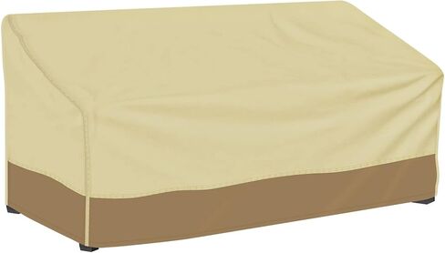 iCOVER Patio Sofa Cover, Waterproof 2-Seater Deep Lounge Loveseat Cover, Lightweight Easy On/Off, Buckles Drawstring Design,60"x34"x30" (LxDxH) in Saudi Arabia