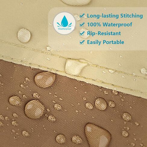 iCOVER Patio Sofa Cover, Waterproof 2-Seater Deep Lounge Loveseat Cover, Lightweight Easy On/Off, Buckles Drawstring Design,60"x34"x30" (LxDxH) in Saudi Arabia