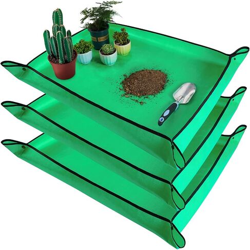 Large Repotting Mat for Plant Transplanting and Mess Control 39.5"x 31.5" Thickened Waterproof Potting Tray Succulent Potting Mat Portable Gardening Mat Plant Gifts for Women Men in Saudi Arabia