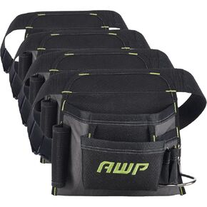 AWP Handyman Tool Apron 6 pockets and Loops for Tool Organization | Black & Gray | Fits up to 50" Waist Size in Saudi Arabia