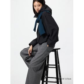Uniqlo Brushed Jersey Wide Pants | Herringbone | Tall in Kuwait